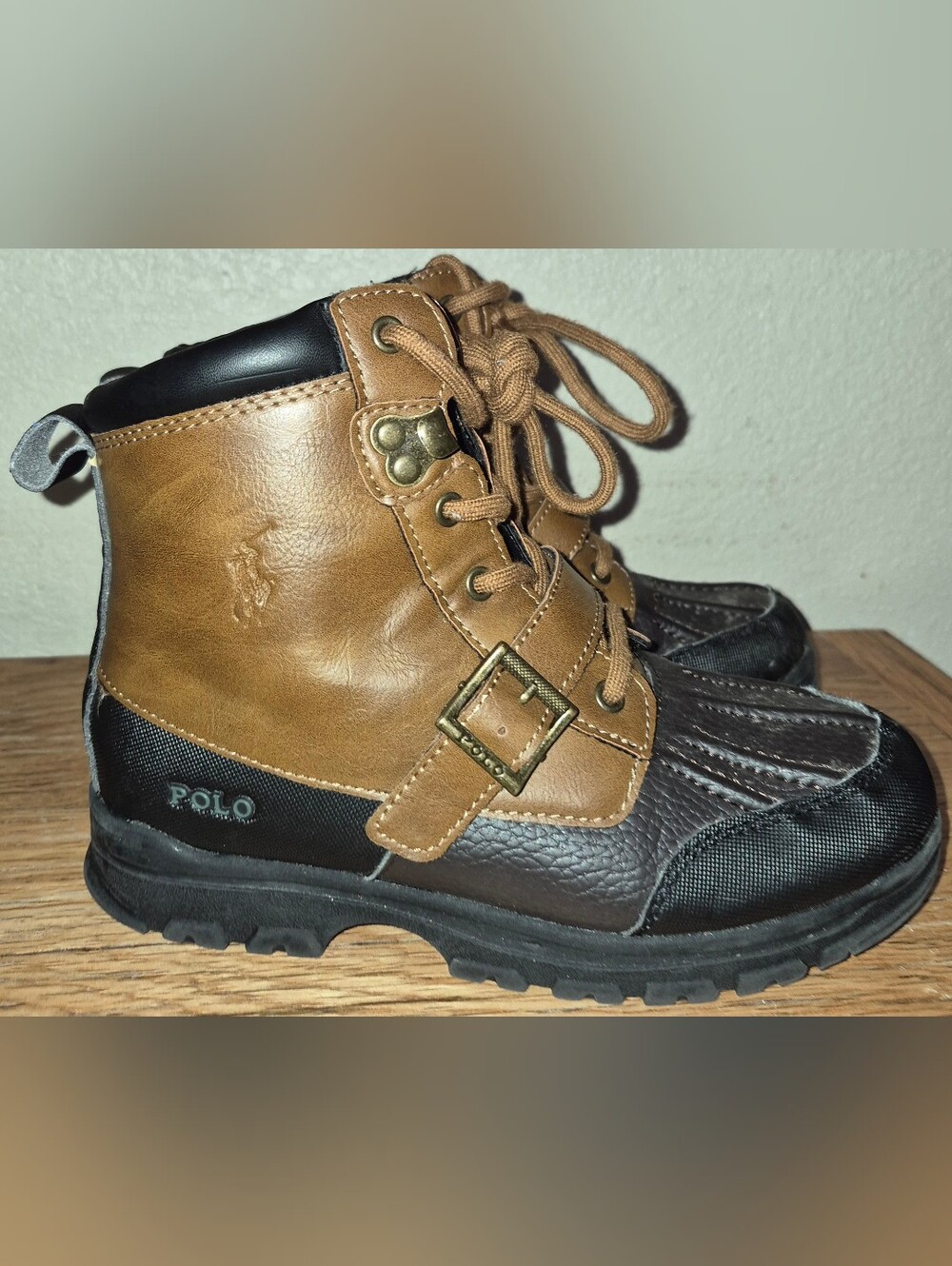 Polo Ralph Lauren Colbey Mid II duck boots, Youth Size 3, Boys